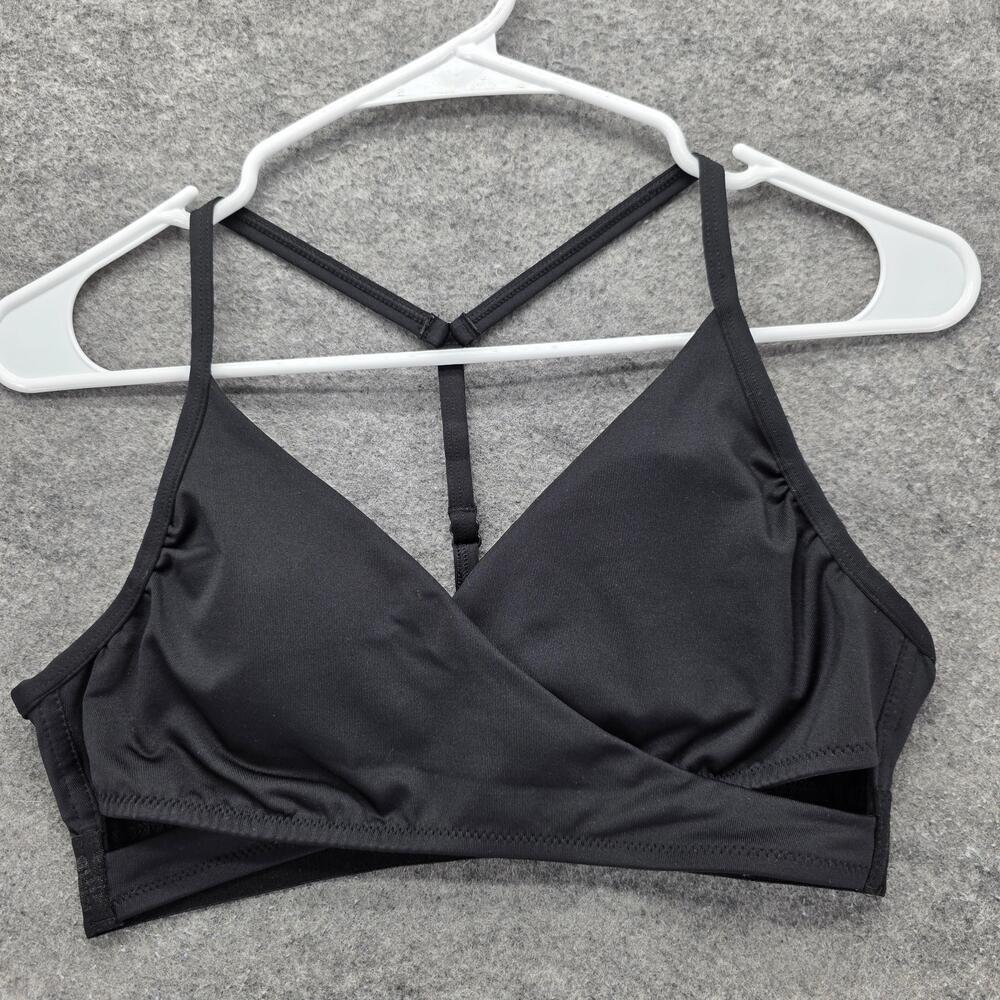 PINK Bra Womens M Black Bralette Wireless Lightly Lined Adjustable Strap